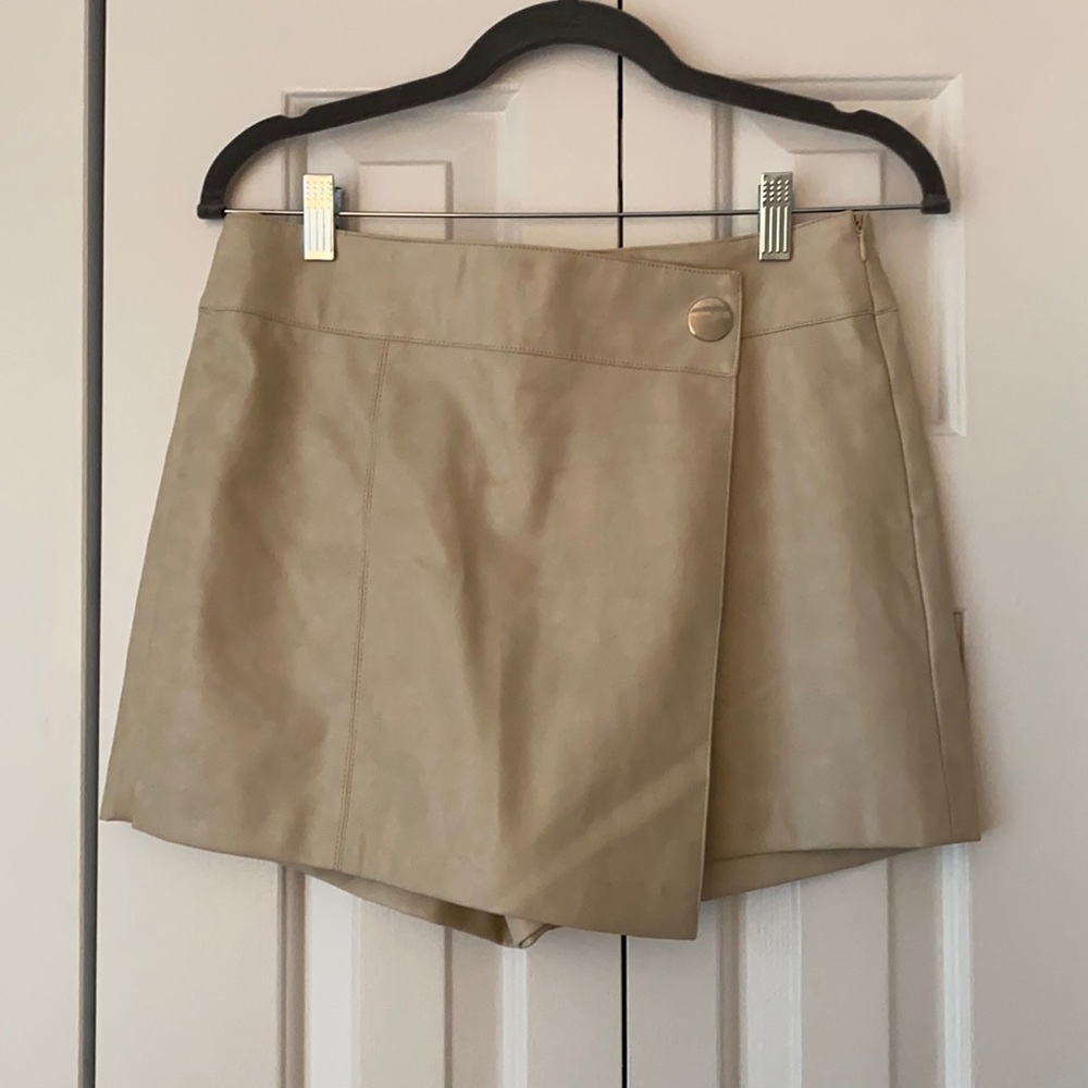 Leather skort